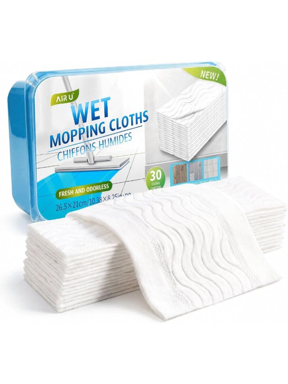 Unscented Wet Mopping Cloths Refill for Swiffer, 30 Count Disposable Floor Wipes